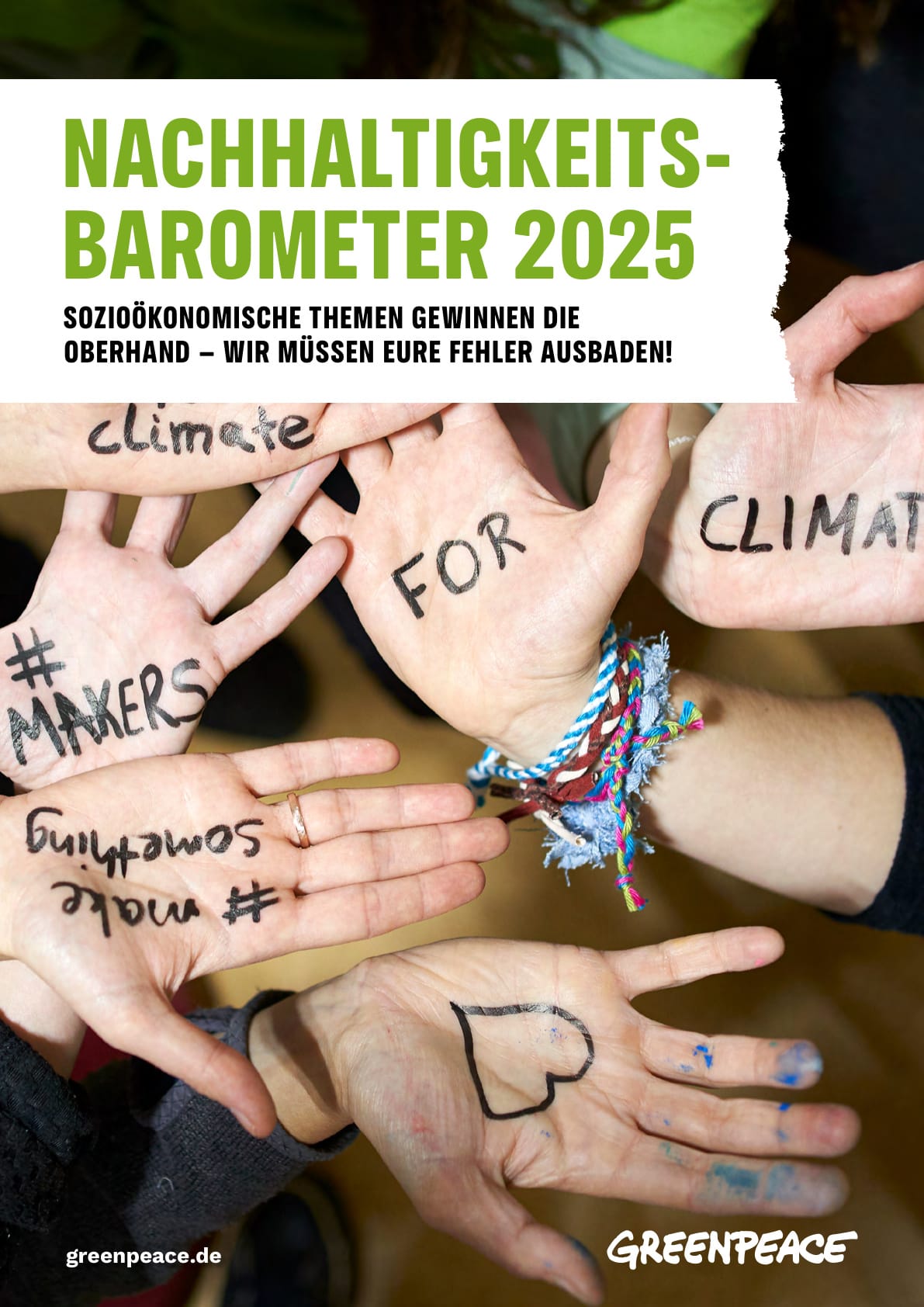 Sozioökonomische Themen gewinnen die Oberhand: Hauptergebnisse des Greenpeace Nachhaltigkeitsbarometers 2025