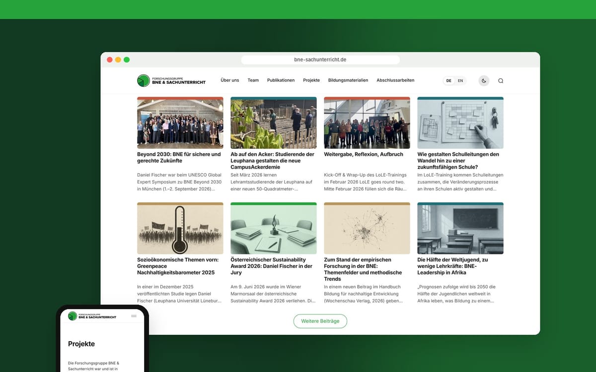 Unsere Website im neuen Gewand: Forschung, Lehre und Materialien